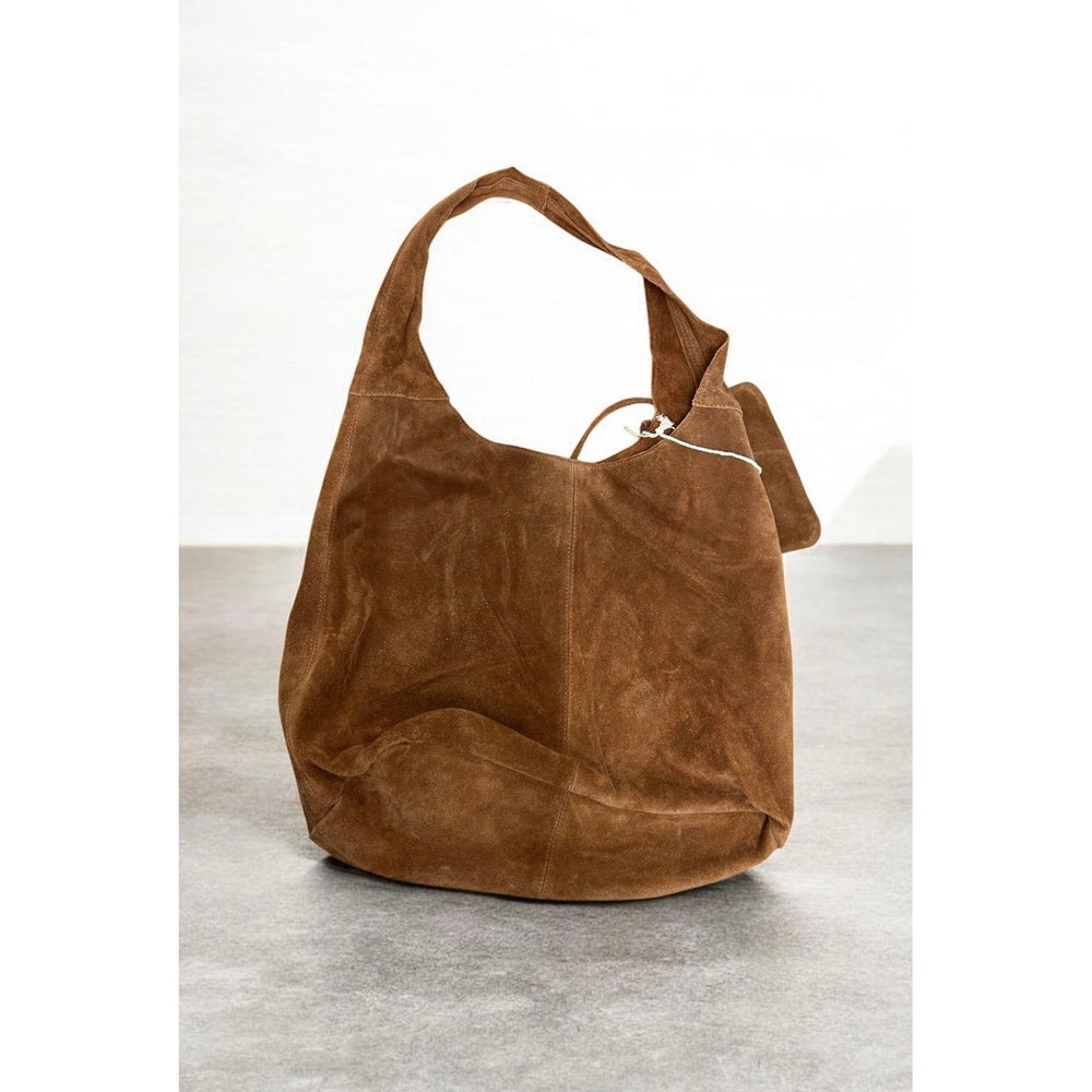 Haute Hippie Suede Tote in Cognac Brown - Picture 4 of 6